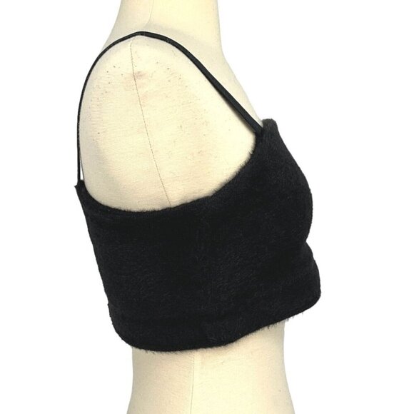 Gymshark Women's M Whitney Eyelash Knit Bandeau Black Lounge Casual - Picture 6 of 10